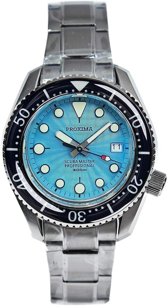 Amazon 時計 メンズ 自動巻き腕時計 ダイビング Proxima 飛び込み 腕時計 自動 自動巻き スポーツ ルミナス 300m 防水 ダイブ 機械式 高級 時計 C3 超明るい発光 サファイアミラー チタンバンド 2 メンズ腕時計 腕時計 通販