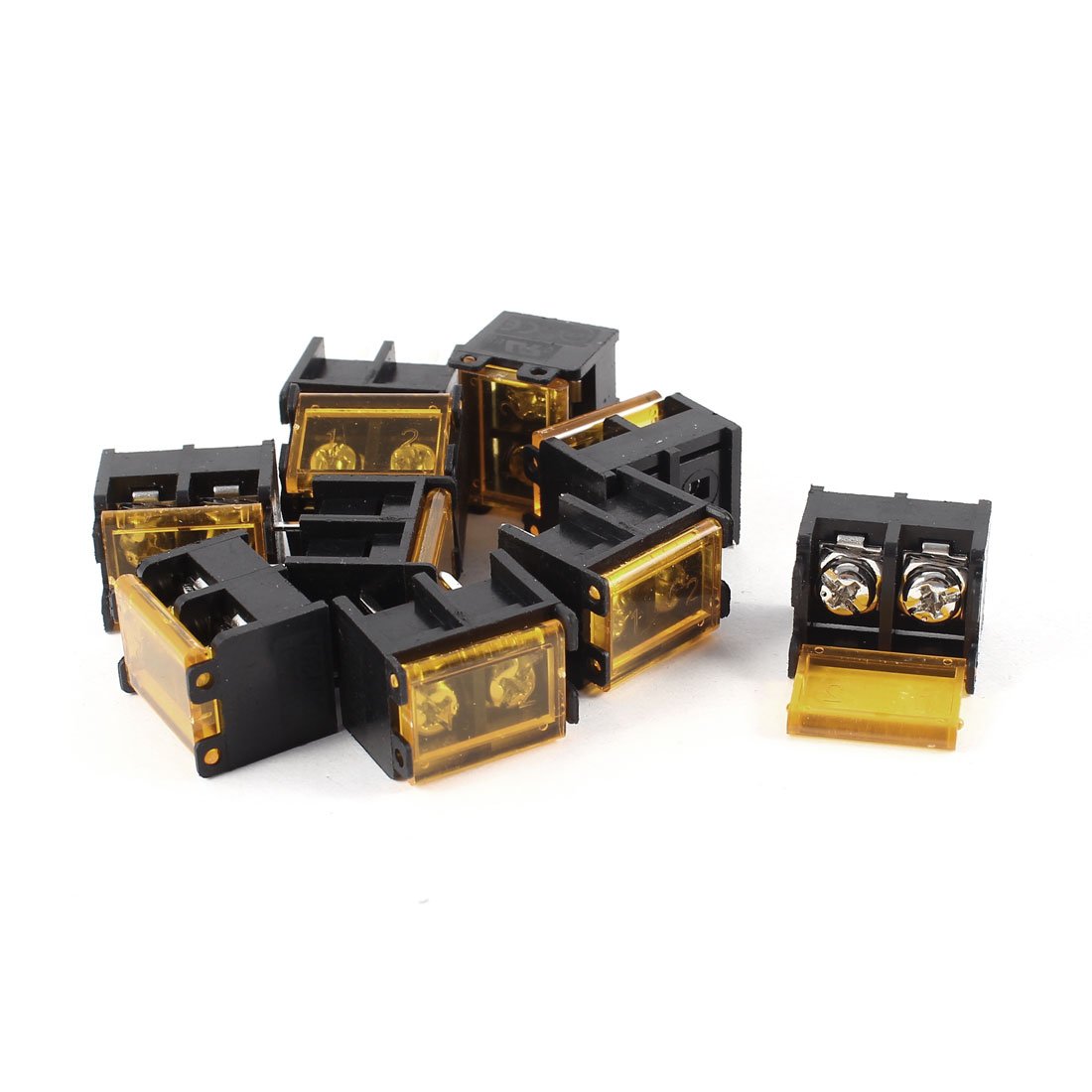 sourcing map 10 Pcs HB9500-2P 2P 9.5mm Pitch Screw Terminal Barrier Blocks 300V 30A