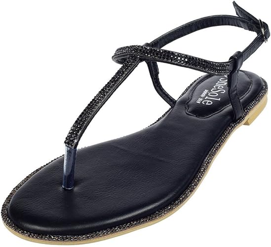 diamante flat sandals wedding