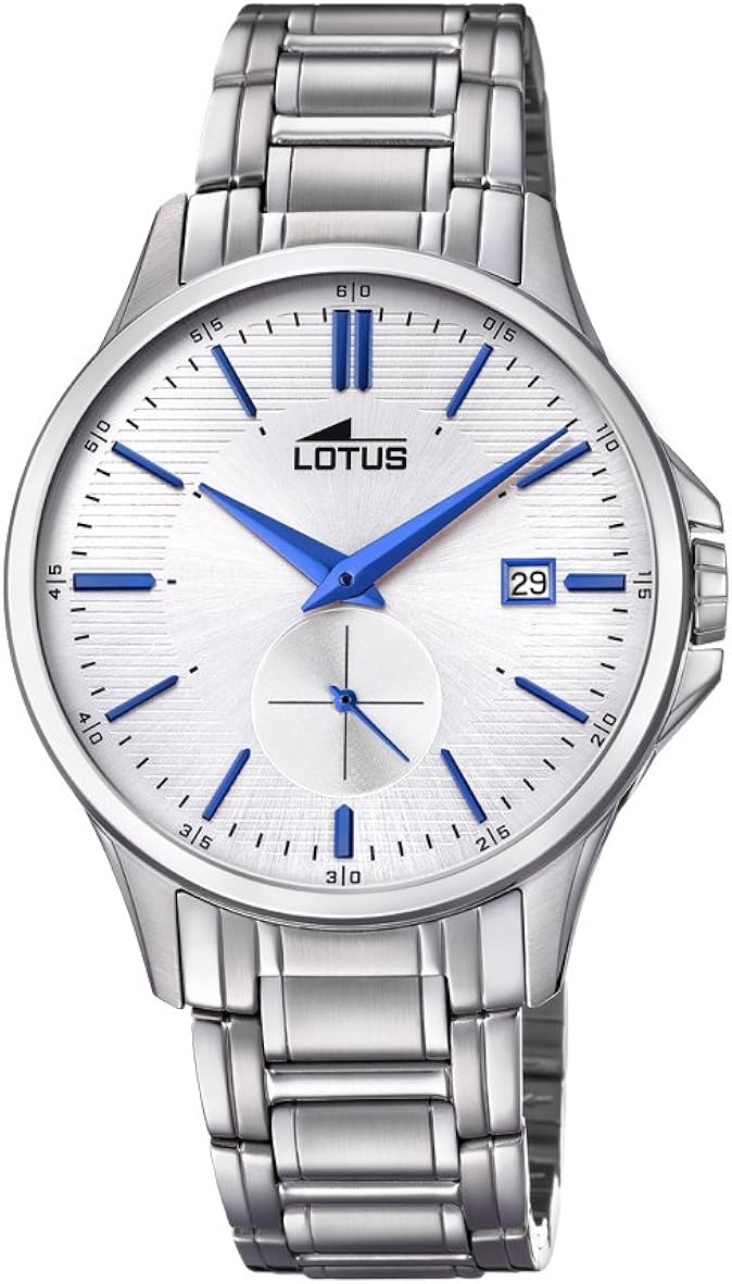Lotus Watches Mens Analogue Classic Quartz Watch with Stainless Steel