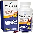 Vita Naina (120 SoftGels) | AREDS2 Eye Vitamins and Mineral Supplement (Zeaxanthin 2mg) | High Bioavailability and Bio-Absorption Formula | Easy on Your Digestive System | Easy to Swallow