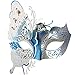 Coxeer Venetian Masquerade Mask, Butterfly Laser Cut Metal Mardi Gras Mask Party Mask for Women