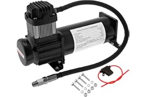 Vixen Horns Heavy Duty Onboard Air Compressor 200 PSI. Universal Replacement for Truck/Car Train Horn/Suspension/Ride/Bag kit/System. Fits All 12v Vehicles like Semi/Pickup VXC8301B