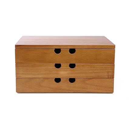 Storage Box Erru Office Desktop Debris Bills Solid Wood Small