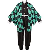 Vibsion Tanjirou Zenitsu Giyuu Mitsuri Cosplay Costume Anime Kimono Outfit Halloween