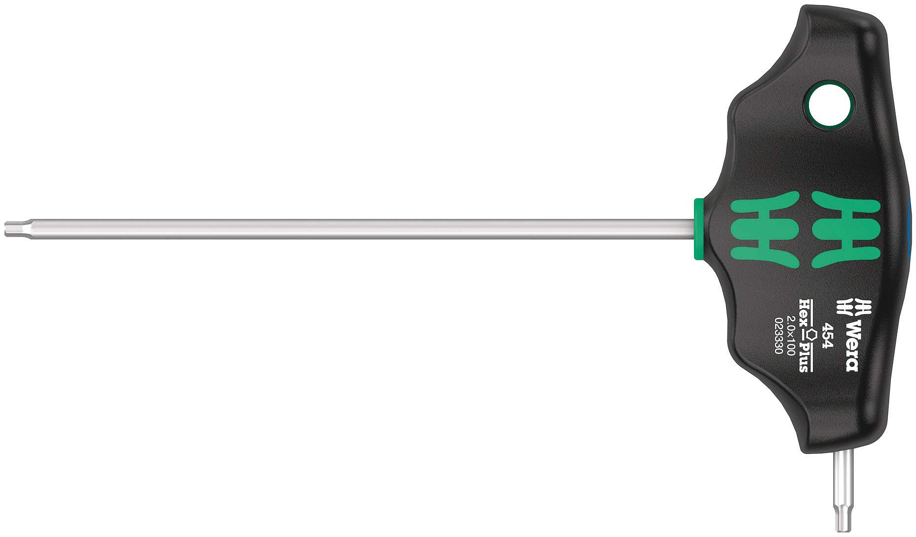 Wera 05023330001 454 T-Handle Hexagon Screwdriver Hex-Plus 2 x 100 mm