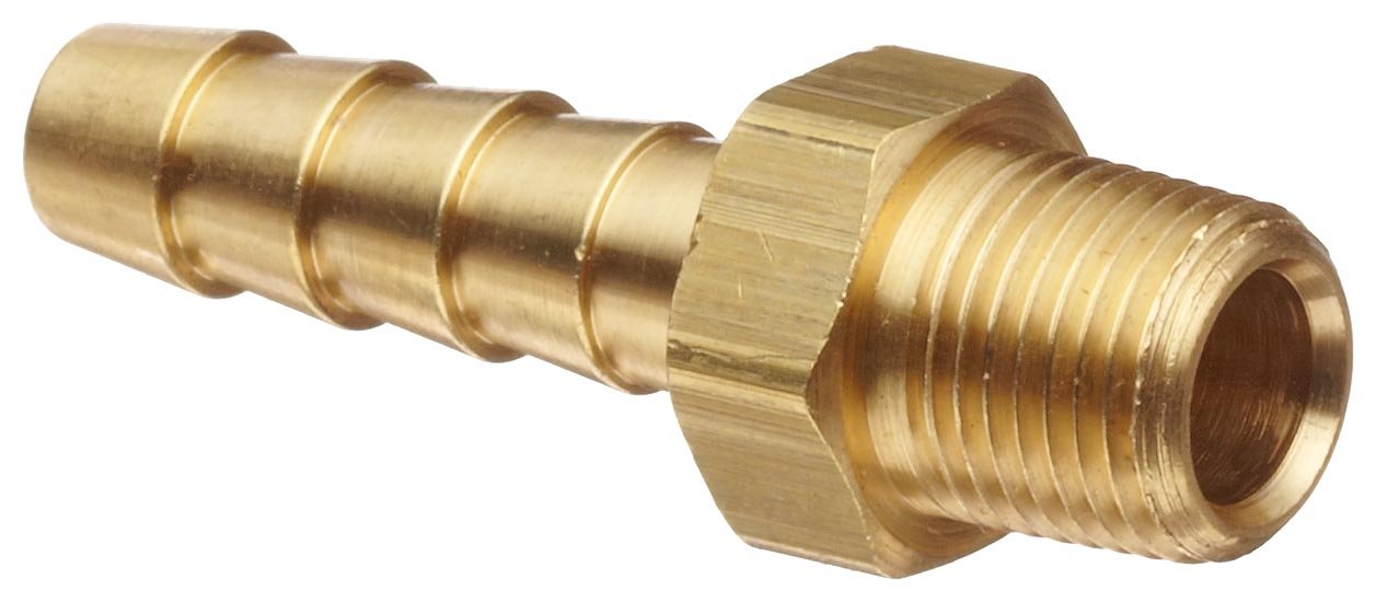 1 NPTF Female x 1 Hose ID Barbed Dixon BF88 Brass Hose Fitting Solid