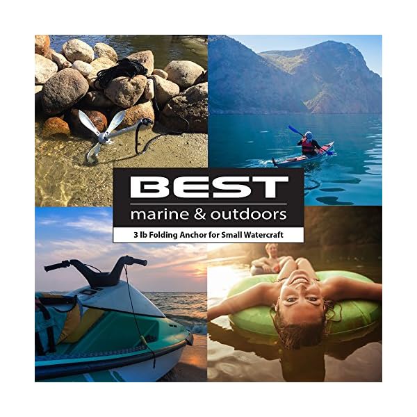 BEST-Kayak-Anchor-for-Canoes-Jet-Skis-Dinghy-SUP-Paddleboard-Small-Boats-35lbs-Galvanized-Iron-Anchors-Include-a-40-FT-Marine-Rope-Buoy-Ball-Stainless-Steel-Hook-Yak-Angler-Fishing