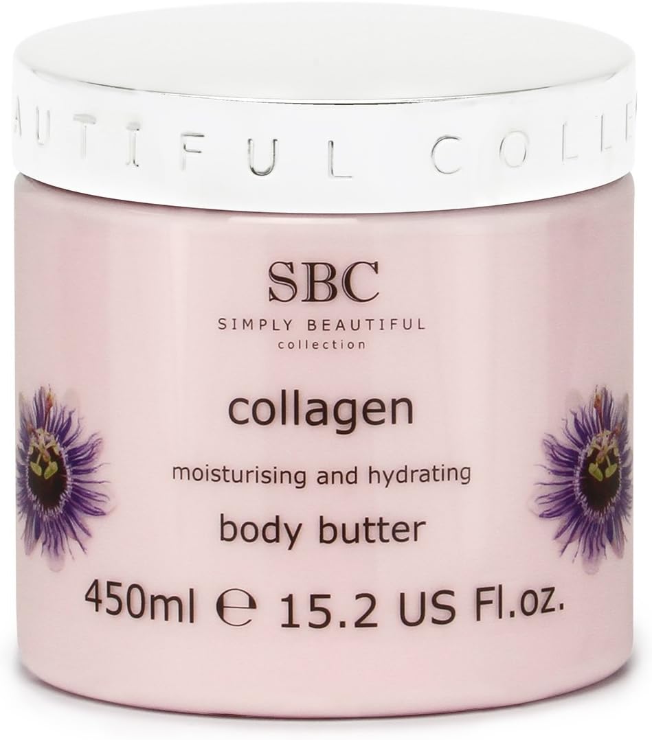 SBC Gels Collagen Body Butter 450ml Intense Hydration Shea Butter Dry Skin