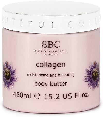 SBC Gels Collagen Body Butter 450ml Intense Hydration Shea Butter Dry Skin