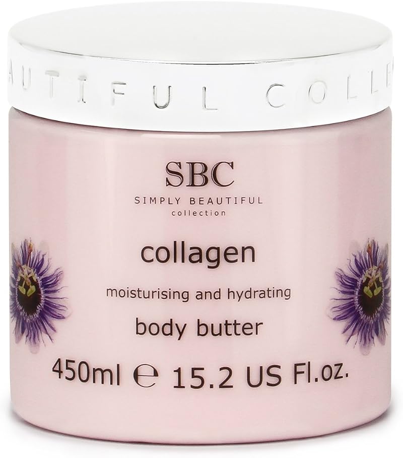 SBC Gels Collagen Body Butter 450ml Intense Hydration Shea Butter Dry Skin