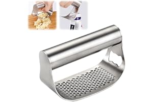 FAUPPT Stainless Steel Garlic Press Garlic Presser,2024 Upgraded Garlic Press Mincer Garlic Crusher with Peeler and Cleaning Brush,Handle Garlic Chopper Kitchen Tools (A#1PC)