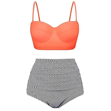 Riou Sexy Bikini Damen Set Push Up High Waist Zweiteiliges Bikinis Set Frauen Sommer Sport Große Cups Brüste Plus Size Bademo