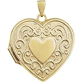 Sonia Jewels Heart Shaped Locket Pendant Charm Holds Pictures (26mm x 21mm)