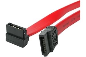 StarTech.com 24in SATA to Right Angle SATA Serial ATA Cable - SATA Cable - Serial ATA 150/300/600 - SATA (R) to SATA (R) - 2 