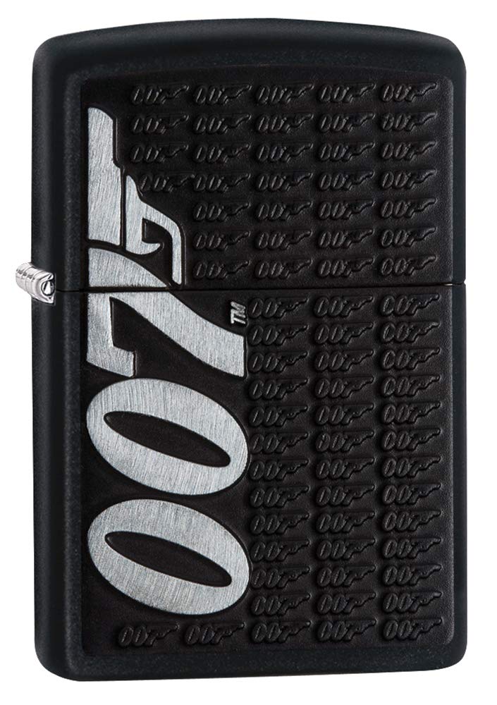 Zippo Unisex's JAMES BOND 007 LOGO Windproof Lighter, Black Matte, Regular