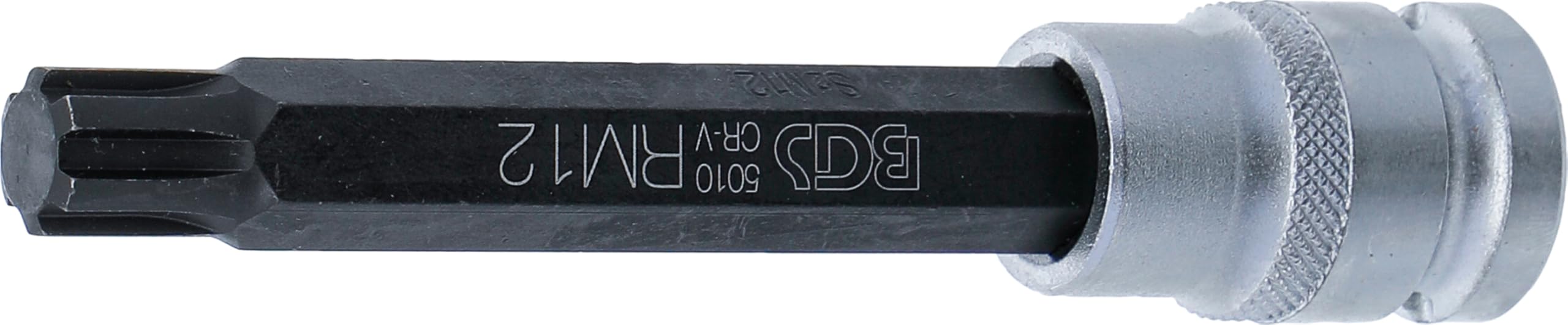 BGS 5010 | Bit Socket | length 120 mm | 12.5 mm (1/2") Drive | Spline (for RIBE) | M12