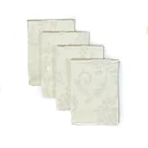 Benson Mills Harmony Scroll Set of 4 Napkins (Birch, 18&rdquo; x 18&rdquo;) | Woven Damask Fabric Napkins for Everyday Home Dining, Parties, Special Occasions, Weddings and Holidays, Ivory/Off-White