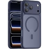 Symcele Designed for iPhone 18 Pro Case/iPhone 17 Pro Case, Deep Blue | Compatible with MagSafe, Camera Protection, [15FT Military Drop Protection]Shockproof Translucent Matte Anti-Slip Case, 6.3"