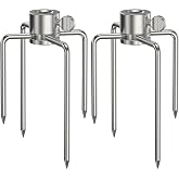 onlyfire 6007 Stainless Steel Rotisserie Meat Forks for Grills, 1 Pair | Only Fits 5/16" Square Spit Rods