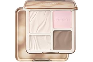 JUDYDOLL Highlight & Contour Palette, All-in-One Matte Highlighter Contour Compact, Blendable Face Makeup for Beginners, for All Skin Tones, Stocking Stuffers (04 Blush Shadow Palette)
