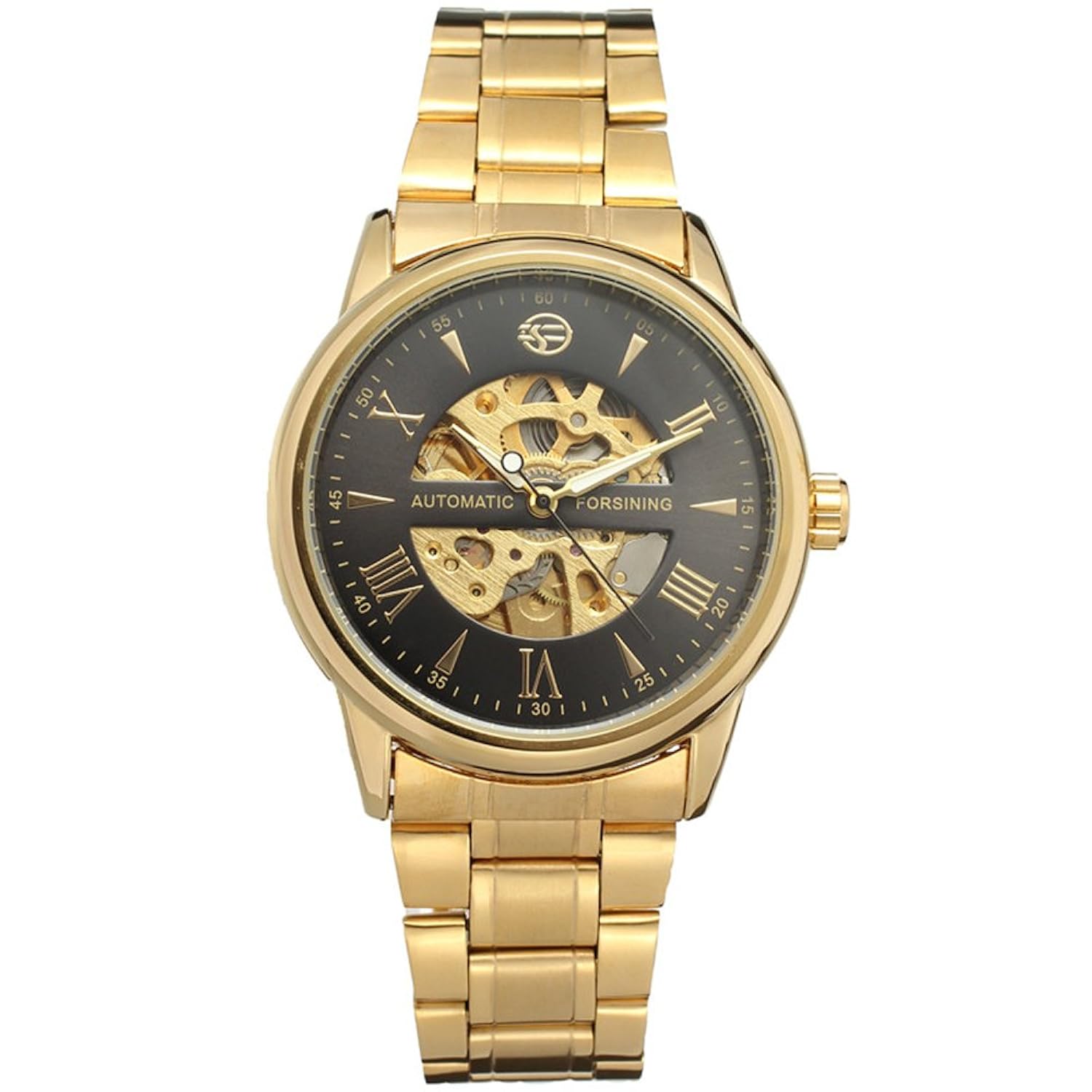 人気の Forsiningゴールド男性トップ高級ブランド時計自動機械腕時計スケルトン腕時計 B071czcv7b メンズ腕時計 Jurnal Ulb Ac Id