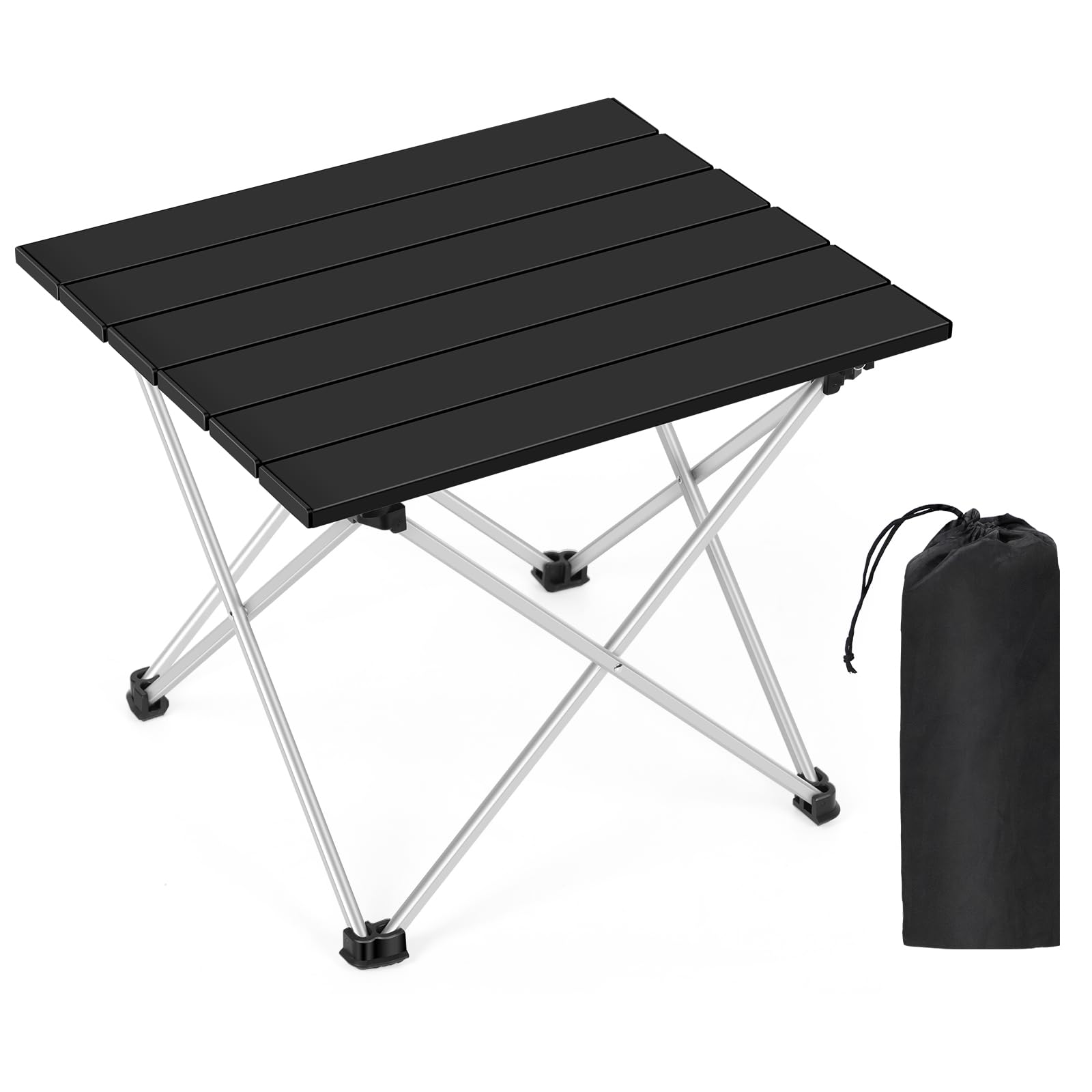 LIANTRAL Portable Camping Table, Light Outdoor Folding Table, Small Compact Picnic Aluminum Table with Carrying Bag for Camping, Picnic, Barbecue, Hiking, Fishing