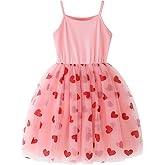 BTGIXSF Baby Girls Tutu Dress Toddler Sleeveless Dresses Infant Tulle Sundress Heart Print-6T