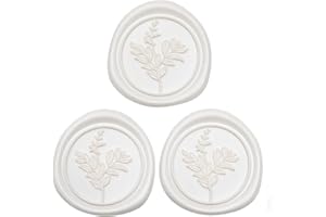 Uwilowe 60 Pcs Ivory Wax Seal Stickers, Wedding Invitation Accessories Envelope Stickers - Peferct for Wedding Accessories, Gift Box Craft Wrapping, Christmas Cards Envelope Decoraction