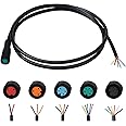 baluoqi Extension Cable 2Pin/3Pin/4Pin/5Pin/6Pin Waterproof Plug with A Single Connector DIY Ebike Line for Electric Bicycle Light/Throttle/Ebrake/Display Ebike Parts