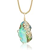 InfinityGemArt Raw Ethiopian Fire Opal Gemstone Dainty Pendant Necklace, October Birthstone Jewelry 14K Gold Plated Chain 18 inch, Trendy Valentines Day Gifts For Men Women