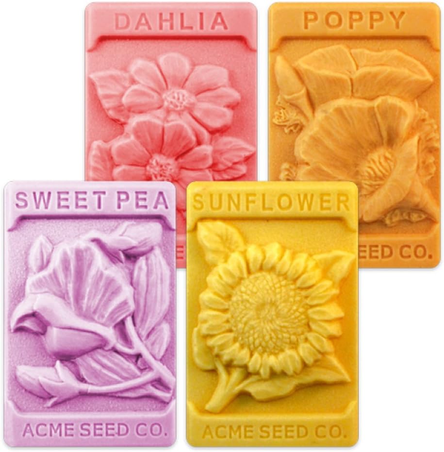 Milky Way - Vintage Flower Seeds Soap Mold - Clear PVC - Not Silicone - MW 180