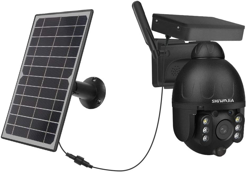 SHIWOJIA Solar Powered CCTV Camera Wireless Outdoor