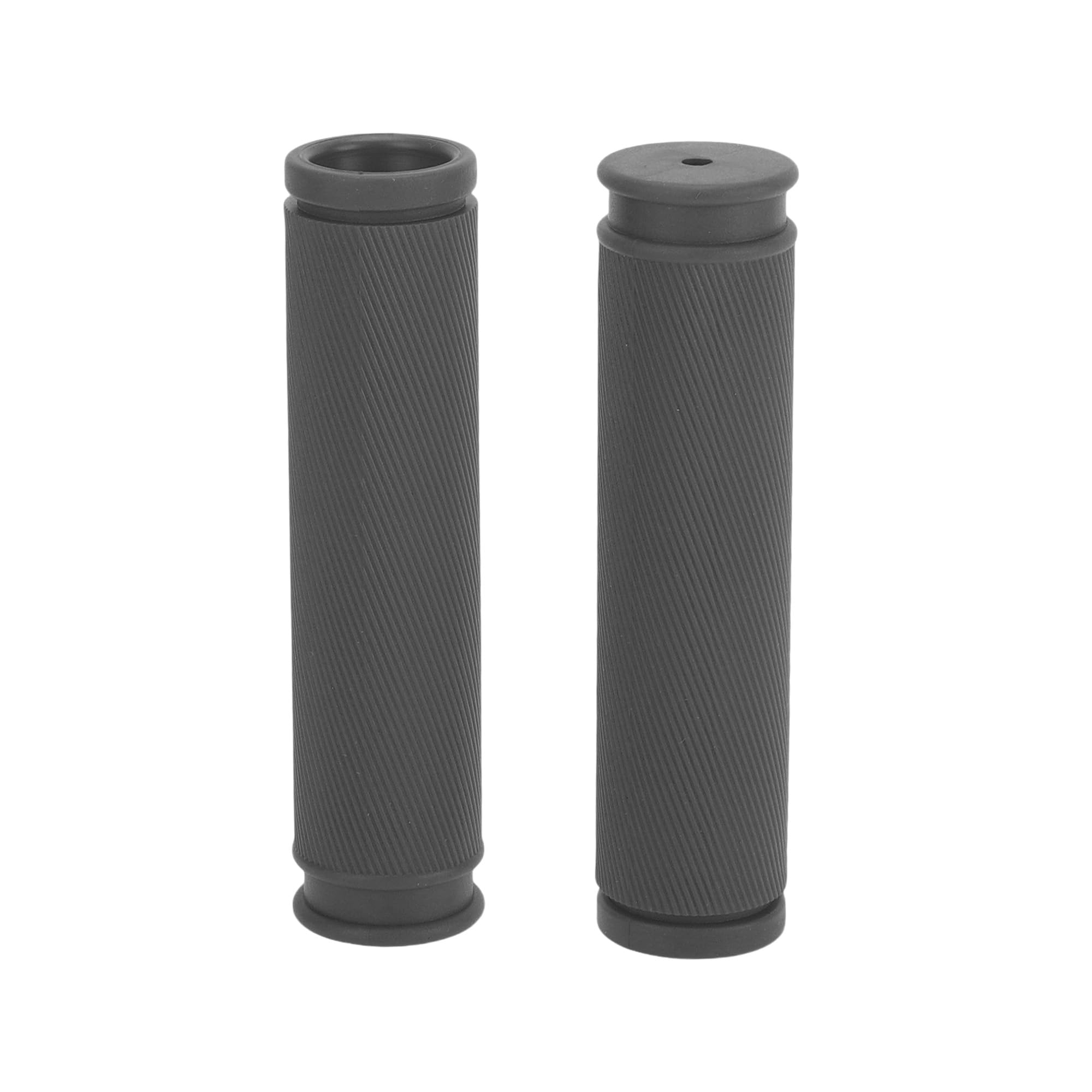 TUCKBOLD Bike Handlebar Grips Covers 125mm Long Lightweight | Bicycle End Grip Protector Gray 1 Pair