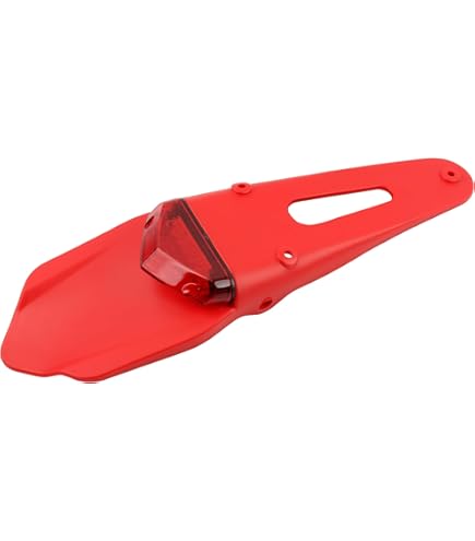 Universal Supermoto Rear Fender LED Stop / Tail Light - Red Lens - View #6