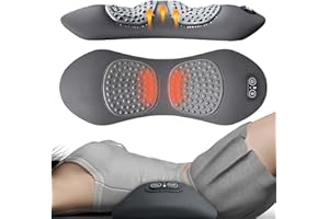 Triple Fusion Back Massager, Upgraded 3 in 1Back Massager with Warming, Gentle Pulling & Vibration Functions, Relieves Pressu