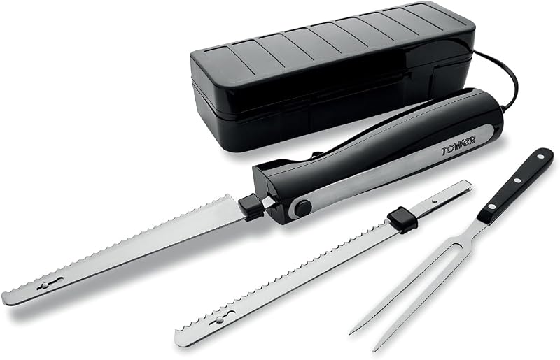 Tower Electric Knife 120W, One Touch Operation, Ergonomic, Black T19028
