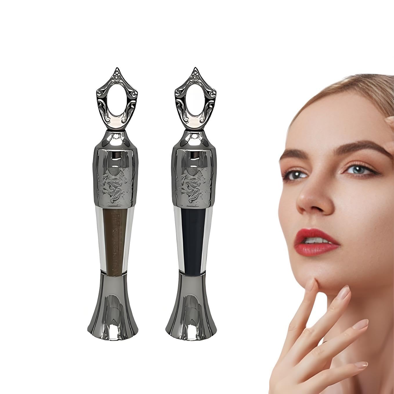 Photo 1 of ???? Powder Eyeliner,100% Natural Egyptian ???? Eyeliner–iInspired by Ancient Egyptian Beauty, Handmade Waterproof Long-Lasting Natural Traditional(Silver black+Purple Brown)7-14 days delivery