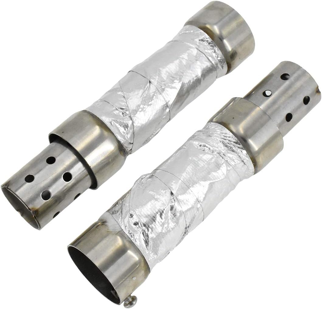 YHMTIVTU Motorcycle Quiet Baffle Exhaust Pipe Muffler for Shortshots Staggered and Sideshots for