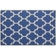 Great Deal Furniture Brenda 4' x 6' Outdoor Modern Scatter Rug, Night Blue and White