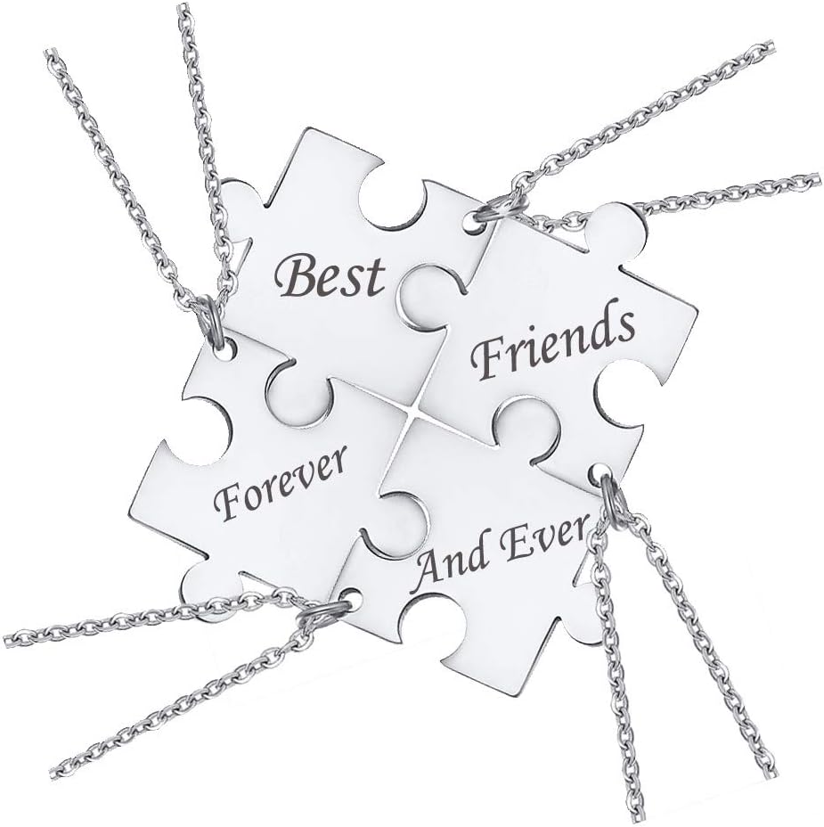 Personalized Custom Stainless Steel Small Puzzle Piece Necklace Matching Best Friend Friendship Necklace …