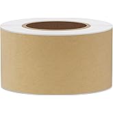 Hybsk 2x4 inch Rectangle Kraft Paper Stickers Packaging Sealing Total 200 Labels Per Roll