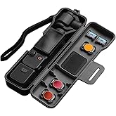 Sinyutia Travel Waterproof Case for Dji Osmo Pocket 3 Creator Combo Accessories, with 3 Magnetic Cpl/Nd Filter Storage Slots 