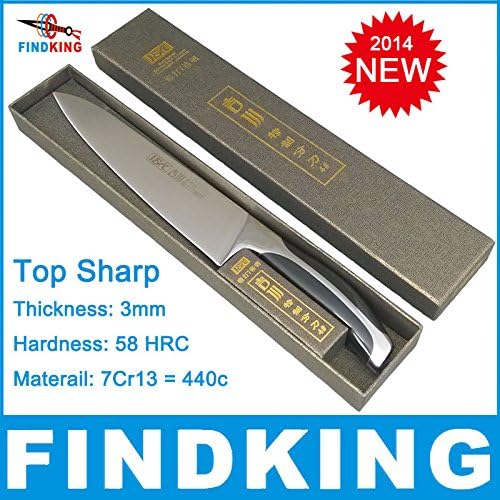 New top grade sharp knife 440c quality 8'' inch Frozen meat cutter Chef knife kitchen knife.