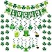 DAZONGE 40ct St. Patrick's Day Decorations Kit, Hanging Swirls, Banner, Shamrock Garlands for St. Patrick's Day Decor, Saint Patrick's Day Party Favor