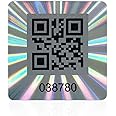 120Pcs Hologram Tamper Evident Stickers QR Code Security Sticker, Warranty Void Tamper Proof Holographic Labels, Unique Sequential Serial Numbering (WZRYSEAL 1 Inch X 1 Inch)