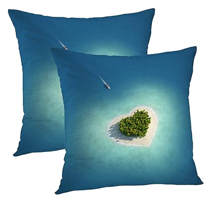 Amazon Com Batmerry Beach Pillow Covers 18x18 Inch Set Of 2 Blue
