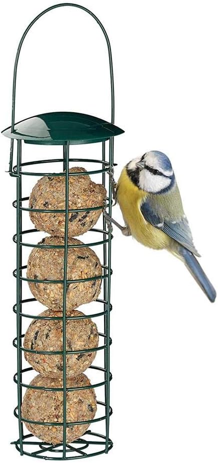 6 Mangeoires à Oiseaux En Métal Noir - Pour Boules De Graisse, Chaîne 24 Cm - 2