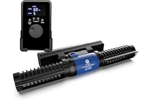 FZONE Wave Maker for Aquarium, 24V DC Gyre Wavemaker with LED Display Controller, Adjustable Cross Flow, Quiet Powerhead with