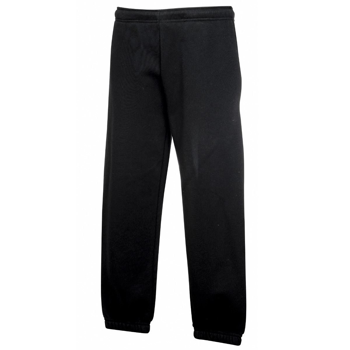 MAKZ Fruit of the Loom Unisex Kids Jogging Pants Black 1415 Years